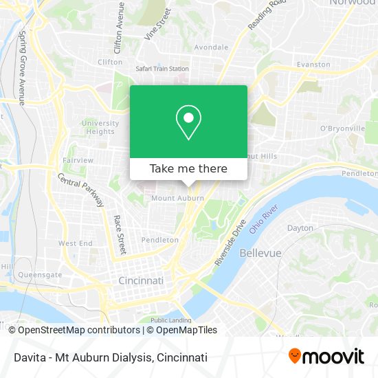 Davita - Mt Auburn Dialysis map