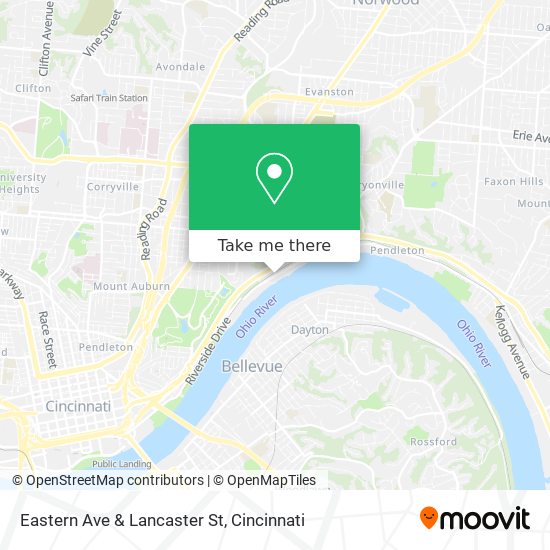 Eastern Ave & Lancaster St map