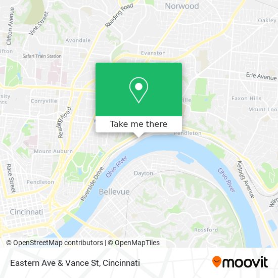 Eastern Ave & Vance St map