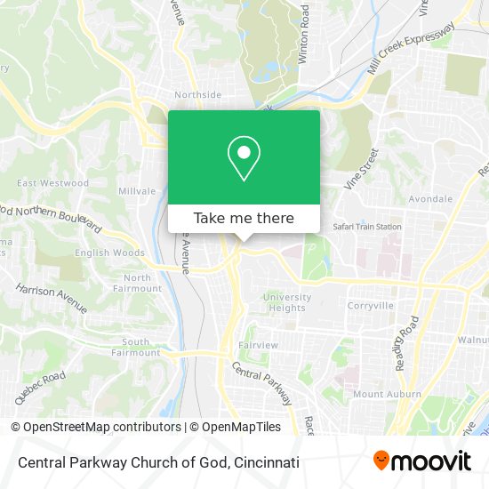 Central Parkway Church of God map