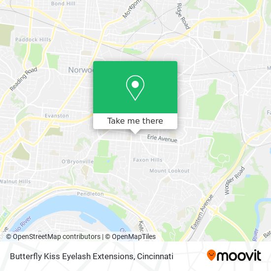 Butterfly Kiss Eyelash Extensions map