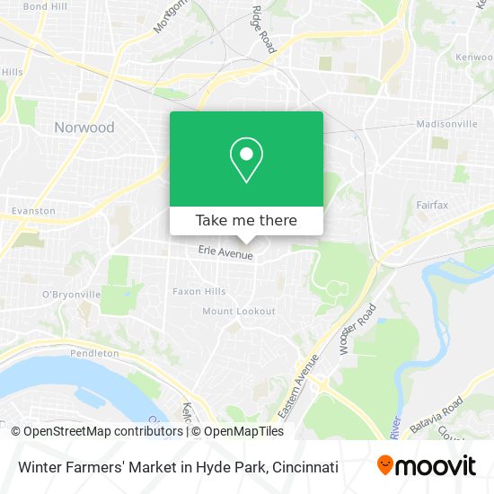 Mapa de Winter Farmers' Market in Hyde Park