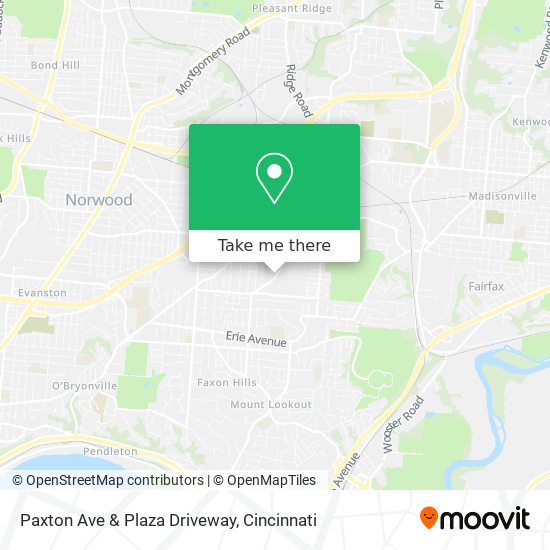 Paxton Ave & Plaza Driveway map