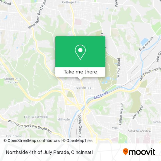 Northside 4th of July Parade map