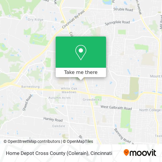Home Depot Cross County (Colerain) map
