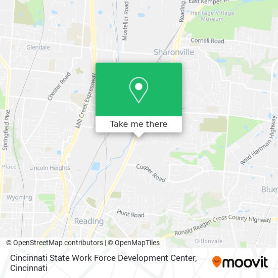 Cincinnati State Work Force Development Center map