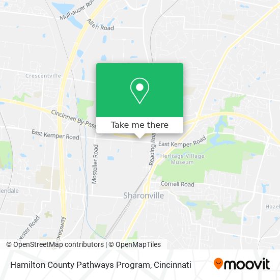 Hamilton County Pathways Program map
