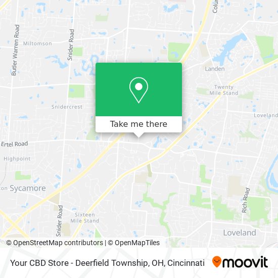 Mapa de Your CBD Store - Deerfield Township, OH