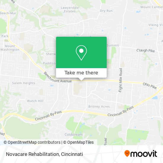 Novacare Rehabilitation map
