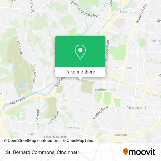 St. Bernard Commons map