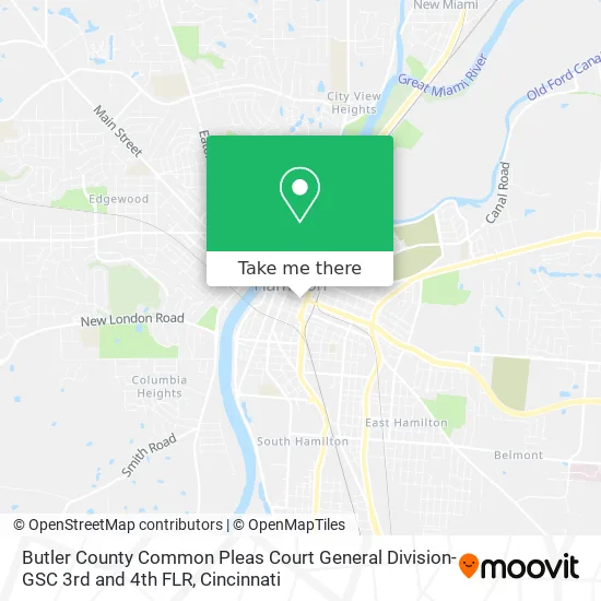 Butler County Common Pleas Court General Division-GSC 3rd and 4th FLR map
