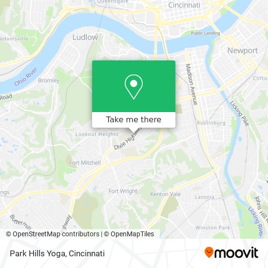 Park Hills Yoga map