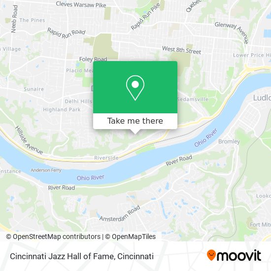 Cincinnati Jazz Hall of Fame map