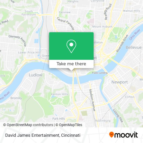 David James Entertainment map