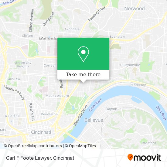 Carl F Foote Lawyer map