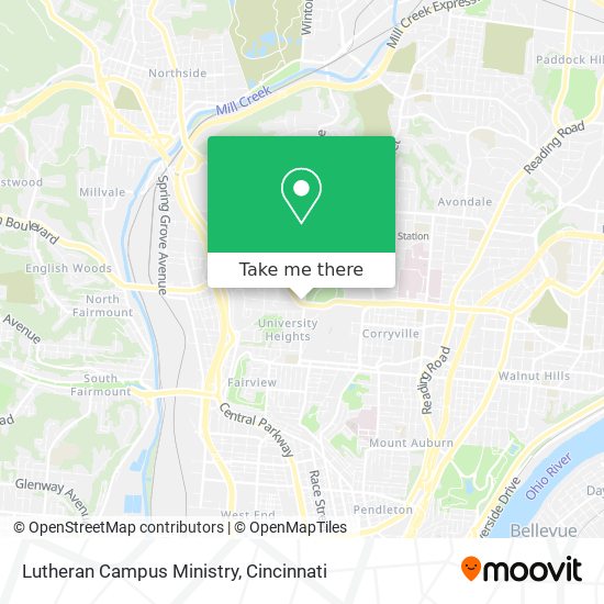 Lutheran Campus Ministry map