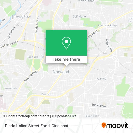 Mapa de Piada Italian Street Food