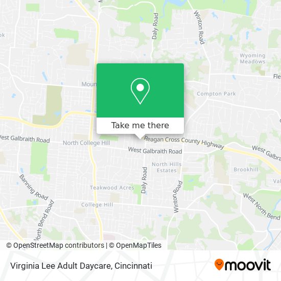 Virginia Lee Adult Daycare map