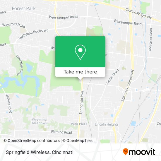 Mapa de Springfield Wireless