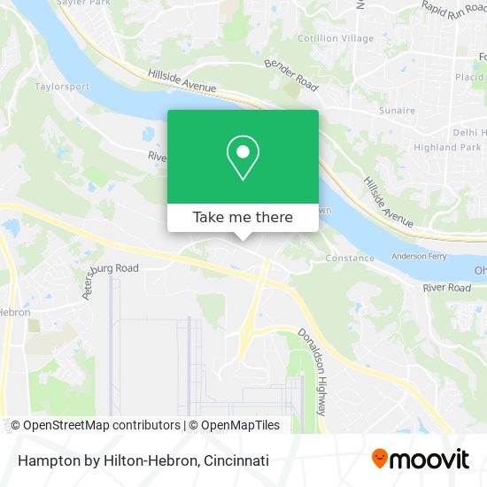 Hampton by Hilton-Hebron map