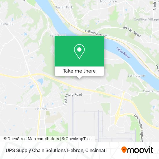Mapa de UPS Supply Chain Solutions Hebron