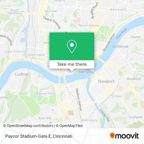 How to get to Paycor Stadium-Gate E in Cincinnati by Bus?