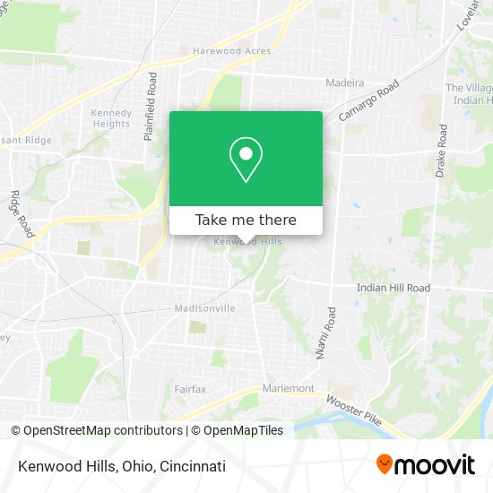 Mapa de Kenwood Hills, Ohio