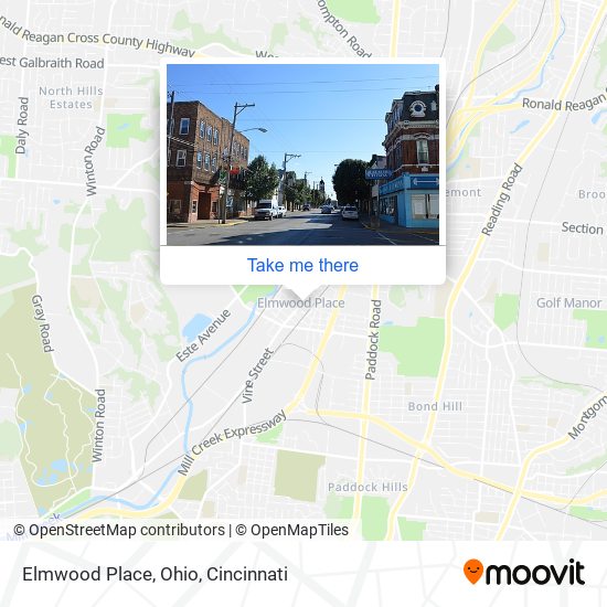 Elmwood Place, Ohio map