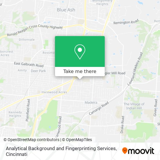 How to get to Analytical Background and Fingerprinting Services in Kenwood  by Bus?