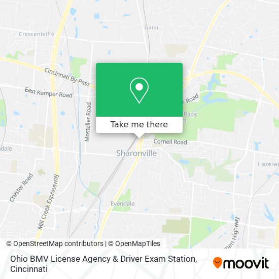 Mapa de Ohio BMV License Agency & Driver Exam Station