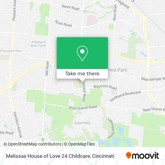 Melissas House of Love 24 Childcare map