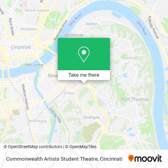 Commonwealth Artists Student Theatre map