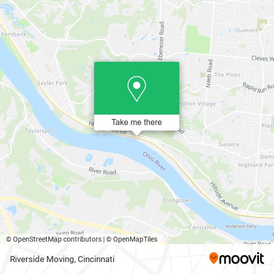 Mapa de Riverside Moving