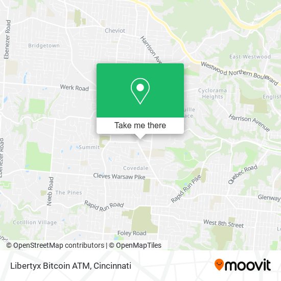 Mapa de Libertyx Bitcoin ATM