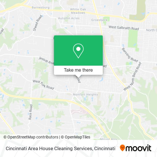 Mapa de Cincinnati Area House Cleaning Services