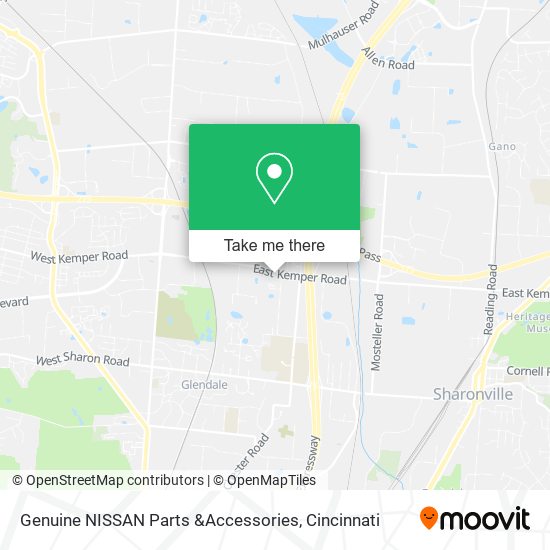 Genuine NISSAN Parts &Accessories map