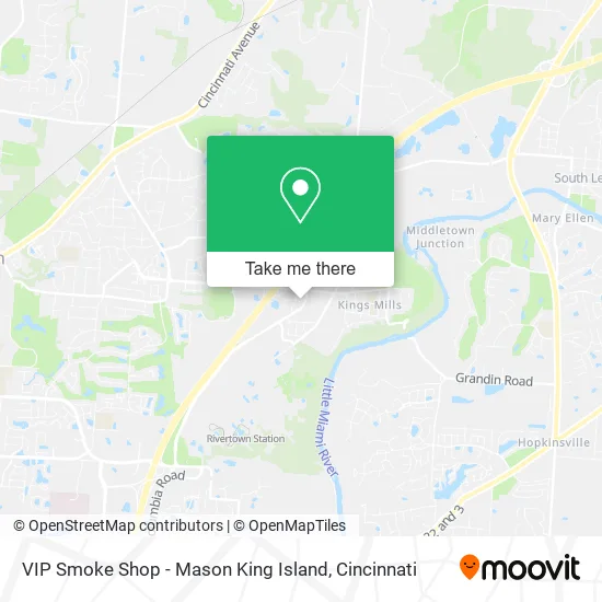 VIP Smoke Shop - Mason King Island map