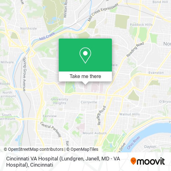 Cincinnati VA Hospital (Lundgren, Janell, MD - VA Hospital) map