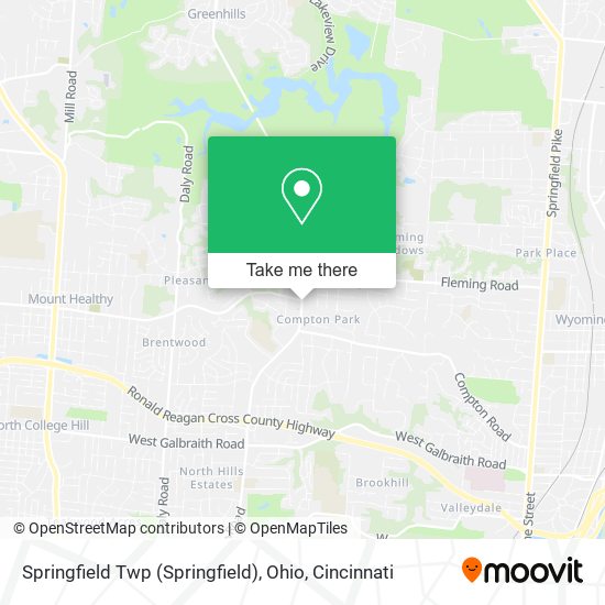 Mapa de Springfield Twp (Springfield), Ohio