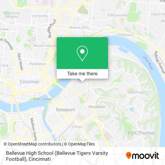 Bellevue High School (Bellevue Tigers Varsity Football) map