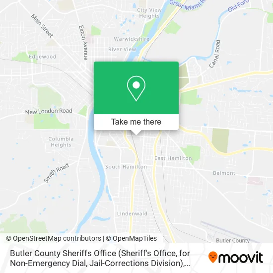 Butler County Sheriffs Office (Sheriff's Office, for Non-Emergency Dial, Jail-Corrections Division) map
