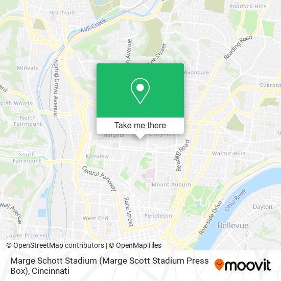 Mapa de Marge Schott Stadium (Marge Scott Stadium Press Box)