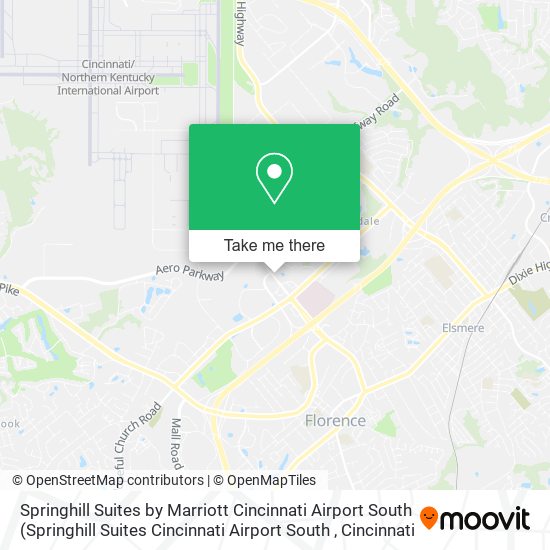 Mapa de Springhill Suites by Marriott Cincinnati Airport South