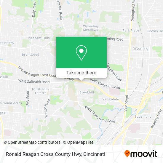 Ronald Reagan Cross County Hwy map