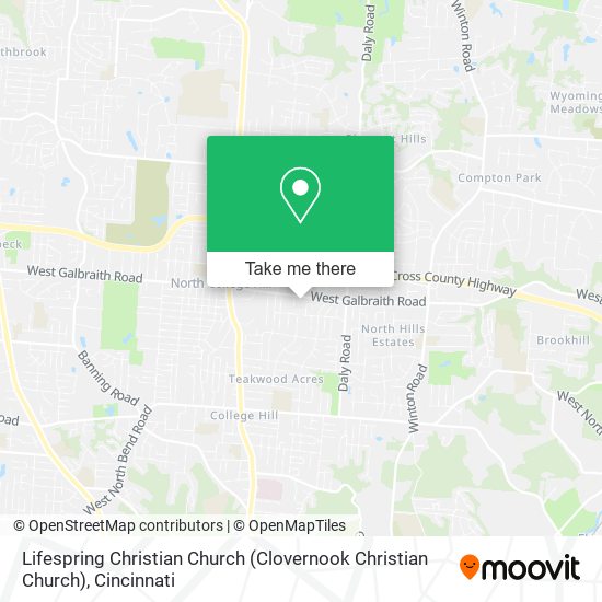 Mapa de Lifespring Christian Church (Clovernook Christian Church)