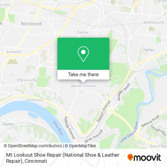 Mapa de Mt Lookout Shoe Repair (National Shoe & Leather Repair)