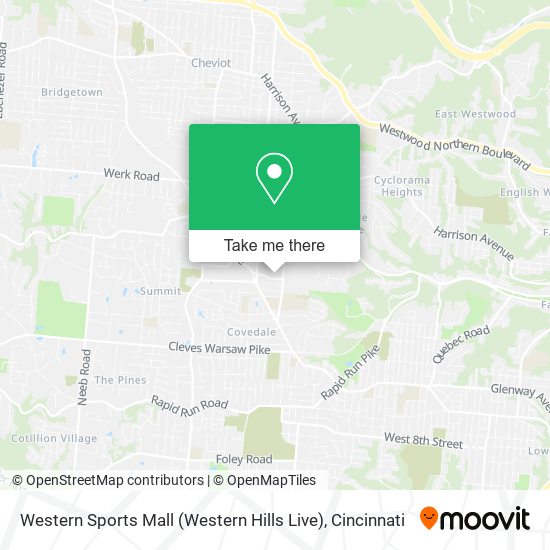 Western Sports Mall (Western Hills Live) map