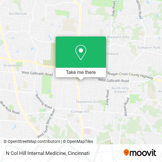 Mapa de N Col Hill Internal Medicine