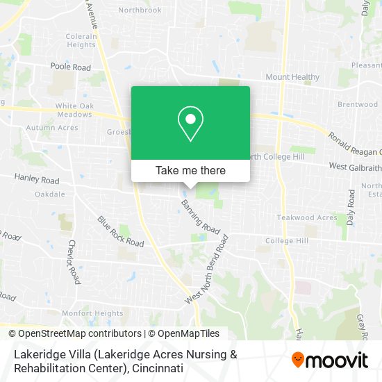 Lakeridge Villa (Lakeridge Acres Nursing & Rehabilitation Center) map