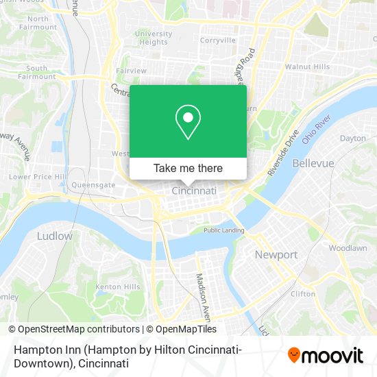 Hampton Inn (Hampton by Hilton Cincinnati-Downtown) map